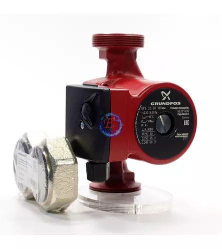 Насос циркуляционный Grundfos UPS 32-60 180 1х220В; 60Вт, с гайками, L180