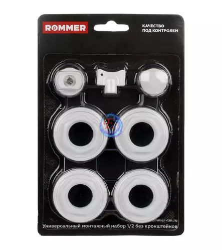 ROMMER 1/2 монтажный комплект 7 в 1 RAL9016 без кронштейнов